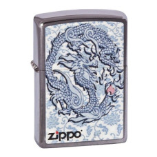 Зажигалка Zippo Dragon Reg Brush Chrome 200.593 Зажигалка Zippo Dragon Reg Brush Chrome 200.593
