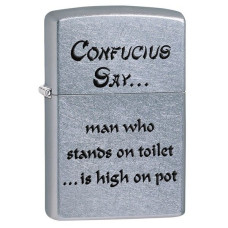 Зажигалка Zippo 207 Confucius Say Toilet 28459 Зажигалка Zippo 207 Confucius Say Toilet 28459