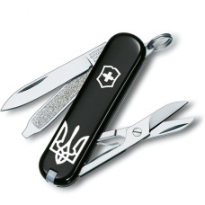 Швейцарский нож складной Victorinox Classic SD Ukraine 0.6223.3R1 черный
