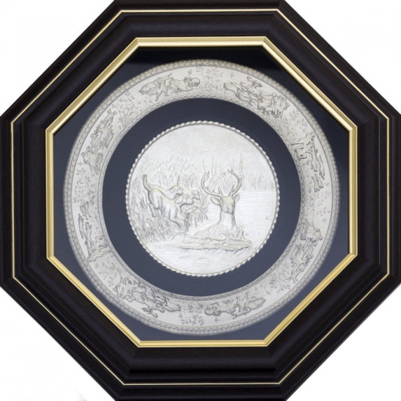 Панно "Охота на оленя с собаками"