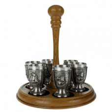 Набор рюмок на деревянной подставке "La Paloma" Набор рюмок на деревянной подставке "La Paloma"