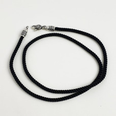 Ювелирный шнурок с серебряной вставкой 60 см Ювелирный шнурок с серебряной вставкой 60 см