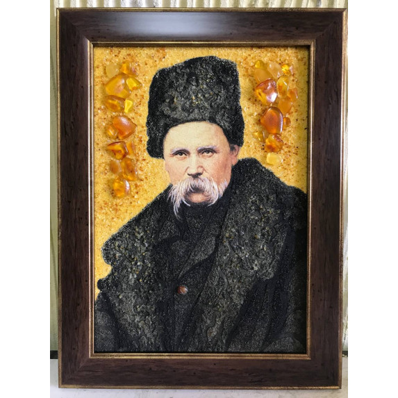 Картина из янтаря "Т.Г. Шевченко" 20x30