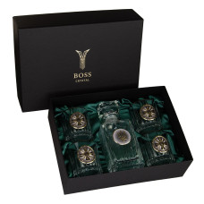 Набор стаканов с графином "Разведка ВСУ" 5 предметов Boss Crystal Набор стаканов с графином "Разведка ВСУ" 5 предметов Boss Crystal