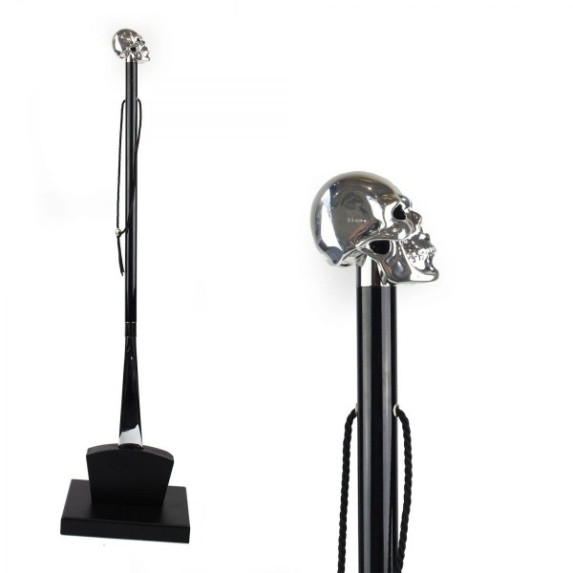 Рожок для обуви "Череп" длинный