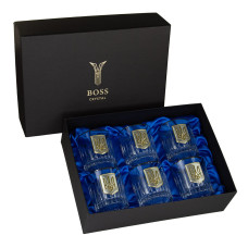 Набор стаканов "Тризуб" Boss Crystal платина, серебро, золото, хрусталь Набор стаканов "Тризуб" Boss Crystal платина, серебро, золото, хрусталь