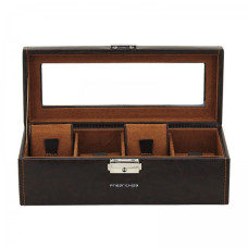 Шкатулка для хранения часов Friedrich Lederwaren Bond 4 коричневая