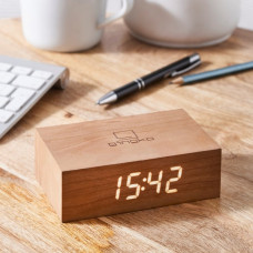 Смарт-будильник "FLIP", дерево вишня