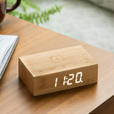 Смарт-будильник "FLIP", дерево бамбук
