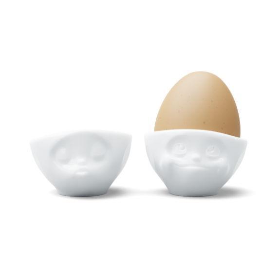 Набор из двух фарфоровых подставок для яиц Tassen "Поцелуй и Мечтательный"