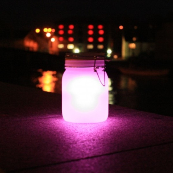 Ночник "Фея в баночке" розовый, на солнечных батареях Ночник "Фея в баночке" розовый, на солнечных батареях