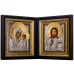 Венчальные иконы "Богородица и Спаситель" серебряные