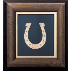 Подарочный оберег "Подкова" зелёная