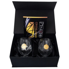 Подарочный набор бокалов с трезубцем в позолоте Crystal Origin Подарочный набор бокалов с трезубцем в позолоте Crystal Origin