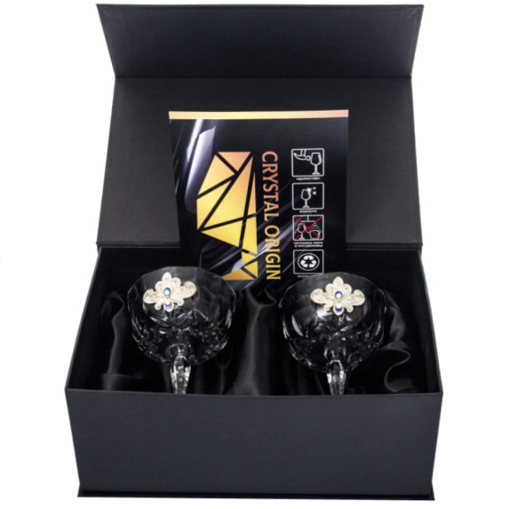 Подарочный набор бокалов для шампанского с камнями Crystal Origin Подарочный набор бокалов для шампанского с камнями Crystal Origin
