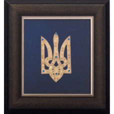 Панно "Трезуб" под стеклом