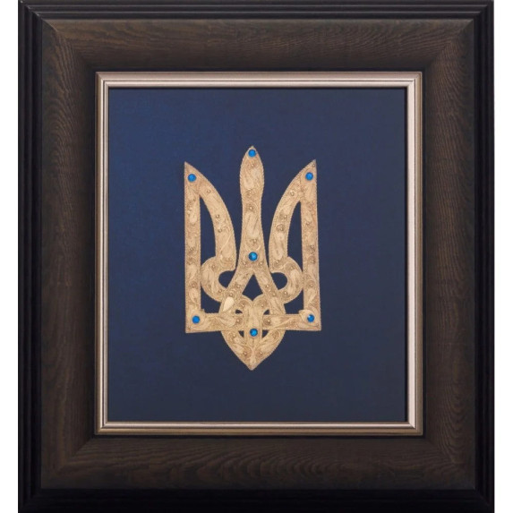 Панно "Трезуб" под стеклом Панно "Трезуб" под стеклом
