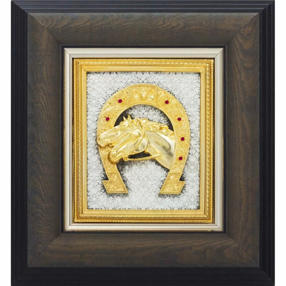 Панно "Подкова с лошадьми" Панно "Подкова с лошадьми"