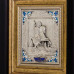 Икона "Святой Юрий Змееборец" серебряная с эмалями