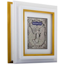 Ключница "Мир этому дому" настенная белая