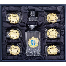 Подарочный набор бокалов "Трезуб" с графином Подарочный набор бокалов "Трезуб" с графином