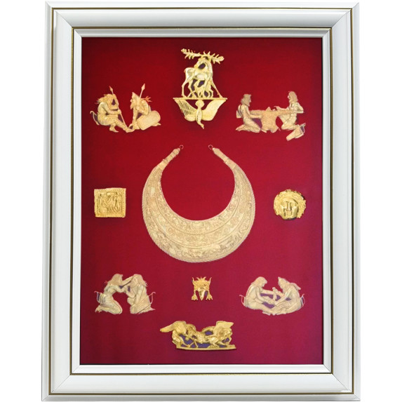 Коллаж Скифская пектораль в белой раме
