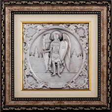 Икона "Архистратиг Михаил ростовый" посеребренный Икона "Архистратиг Михаил ростовый" посеребренный