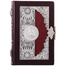 Книга "Мудрость лидера" кожаная с серебром Книга "Мудрость лидера" кожаная с серебром