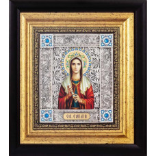 Икона "Святая Эмилия" посеребренная Икона "Святая Эмилия" посеребренная