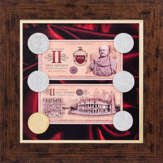 Коллаж "История Рима в сестерциях"