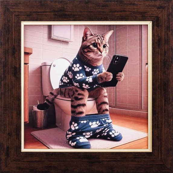 Картина "Потешный кот"