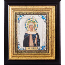 Ікона "Свята рівноапостольна Ніна" посріблена