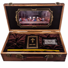 Набор Молитвослов и триптих с подсвечником подарочный