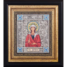 Икона "Святая Лариса" посеребренная