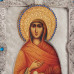 Икона "Святая Анна" посеребренная с камнями Икона "Святая Анна" посеребренная с камнями