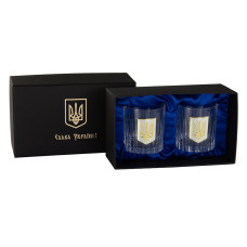 Набор для виски "Тризуб" 2 бокала хрусталь