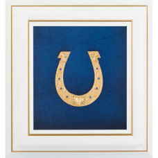 Панно подкова в позолоте на синем фоне Панно подкова в позолоте на синем фоне