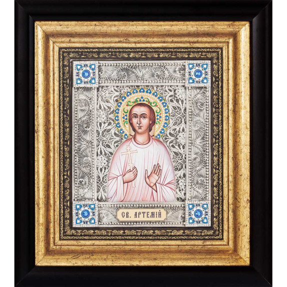 Икона «Святой Артемий» в серебре