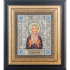 Икона святого преподобного Иоанникия Великого серебрянная Икона святого преподобного Иоанникия Великого серебрянная