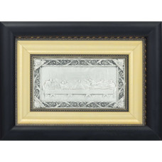 Серебряная икона "Тайная вечеря" 15х22см