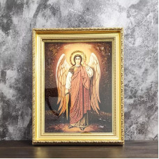 Икона из янтаря "Святой Архангел Михаил" 15x20