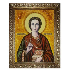 Икона из янтаря "Святой Пантелеймон" 15x20 Икона из янтаря "Святой Пантелеймон" 15x20