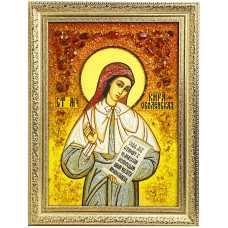 Икона из янтаря "Святая Кира Оболенская" 15x20 Икона из янтаря "Святая Кира Оболенская" 15x20
