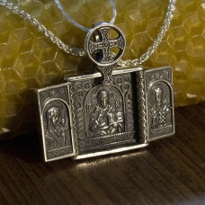 Серебряная ладанка триптих Серебряная ладанка триптих