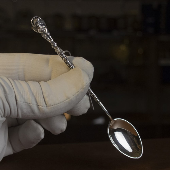Серебряная ложка кофейная "Ангел Хранитель" 5765