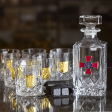 Набор стаканов для виски с графином "ВСУ" gold