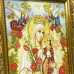 Икона из янтаря "Пресвятая Богородица Неувядаемый цвет" 40x60