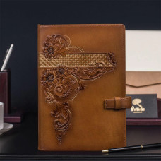 Ежедневник кожаный "Винтаж" коричневый