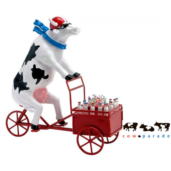 Коллекционная статуэтка Cow Parade корова Lait Triporteur