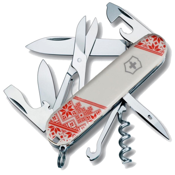 Швейцарский нож складной Victorinox Huntsman Ukraine Вышиванка 1.3703.7_T0051r Швейцарский нож складной Victorinox Huntsman Ukraine Вышиванка 1.3703.7_T0051r